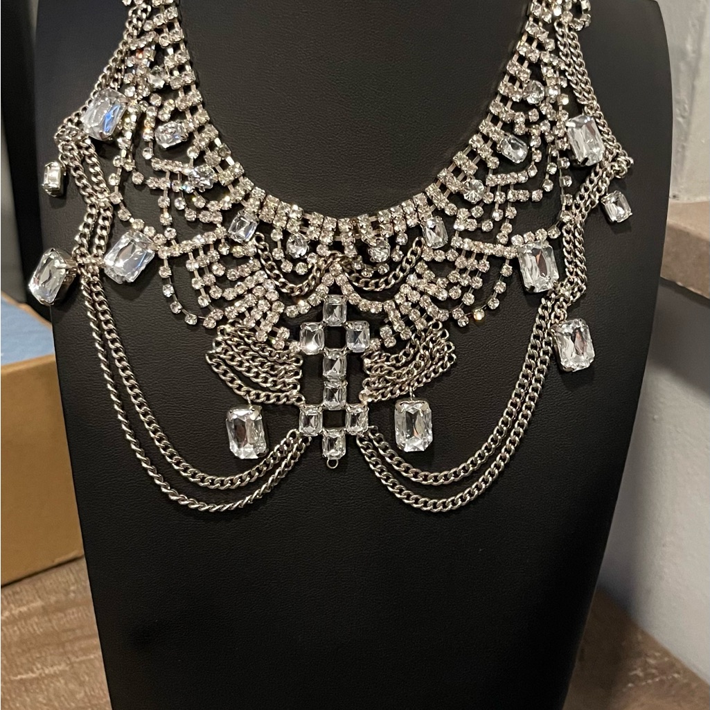 Elegant Silver Statement Necklace